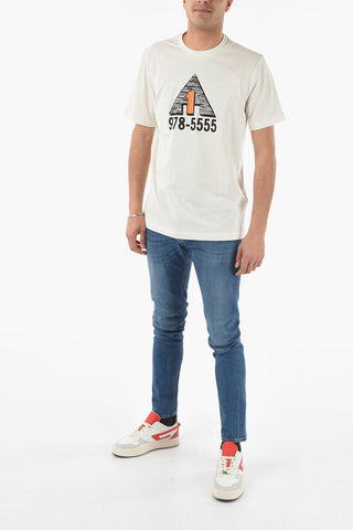 Printed Front T-JUST-C8 Crew-neck T-shirt