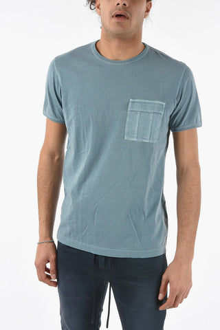 Solid Color T-DIERINGY T-Shirt with Breast Pocket