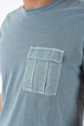 Solid Color T-DIERINGY T-Shirt with Breast Pocket