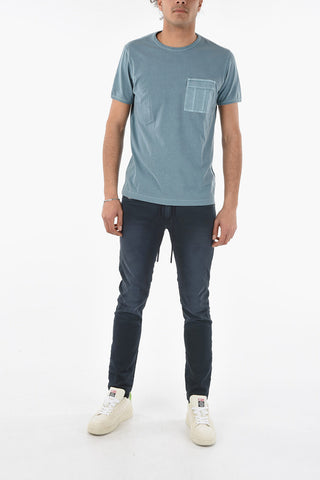 Solid Color T-DIERINGY T-Shirt with Breast Pocket