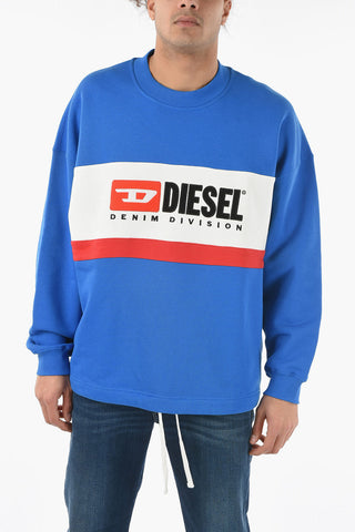 Felpa Girocollo S-TREAPY-DIVISION con Maxi Ricamo Logo