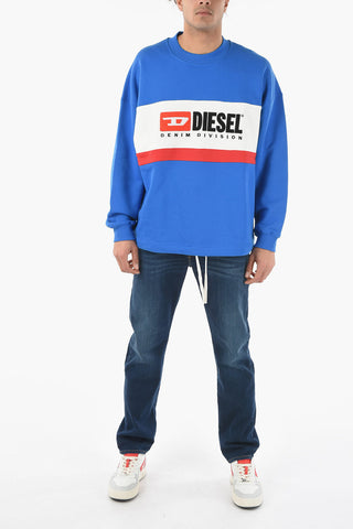 Felpa Girocollo S-TREAPY-DIVISION con Maxi Ricamo Logo