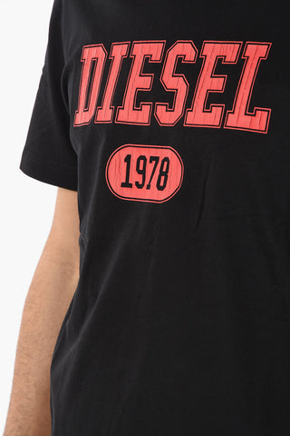 Cracked Logo T-DIEGOR-K46 Crew-Neck T-shirt