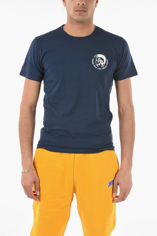 Contrasting Logo Crew-Neck T-Shirt