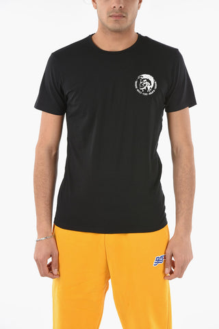 Contrasting Logo Crew-Neck T-Shirt