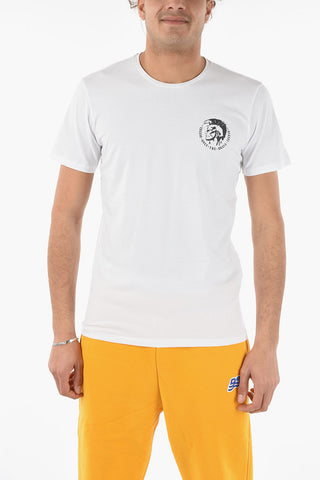 Contrasting Logo Crew-Neck T-Shirt