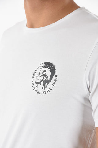 Contrasting Logo Crew-Neck T-Shirt
