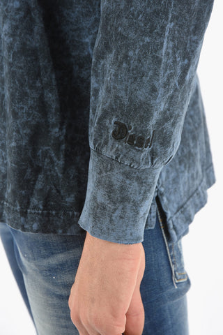 T-shirt Girocollo T-GLYN a Manica Lunga Effeto Acid Wash