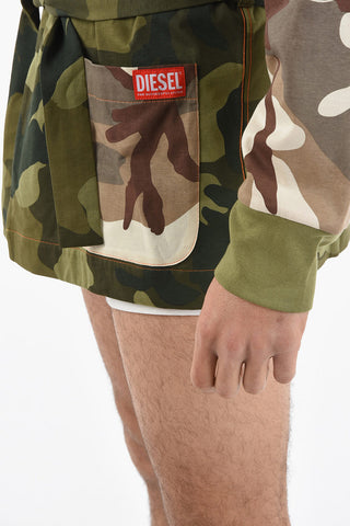 Camouflage Dressing Gown with Belt and Hood