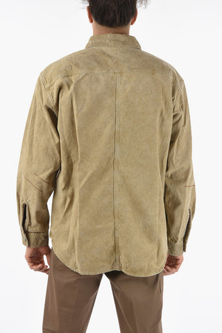 Denim S-MOUNT Overshirt with Double Breast Pocket