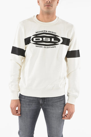 Felpa S-GINN-HS2 Girocollo con Logo Stampato