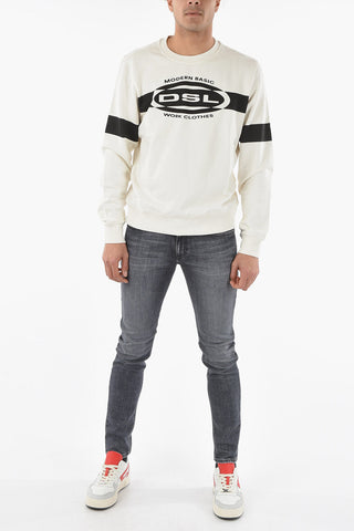Felpa S-GINN-HS2 Girocollo con Logo Stampato