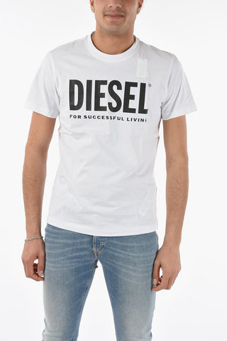 Cotton T-DIEGOS Crew-Neck T-shirt with Maxi Logo
