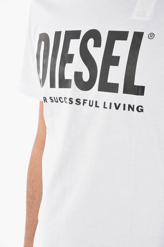 Cotton T-DIEGOS Crew-Neck T-shirt with Maxi Logo