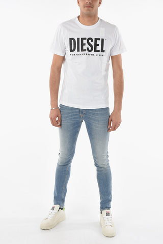 Cotton T-DIEGOS Crew-Neck T-shirt with Maxi Logo