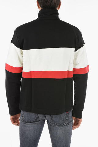 Color Block S-SAINT-DIVISION Sweatshirt with Half Zip