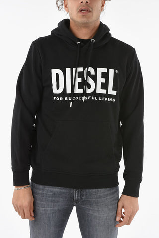 Brushed Cotton S-GIRK Hoodie with Contrasting Print