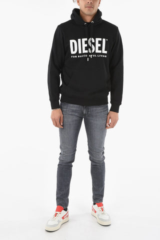 Brushed Cotton S-GIRK Hoodie with Contrasting Print