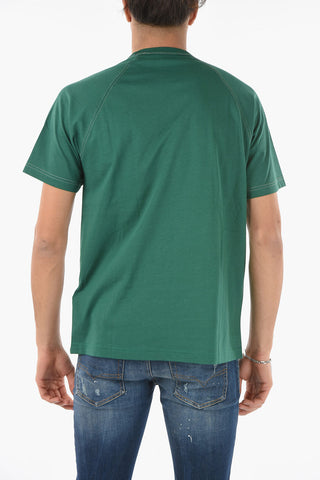 Craked Maxi Logo T-RAGLEN Crew-Neck T-shirt