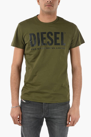 T-Shirt Slim Fit T-DIEGO con Logo Frontale