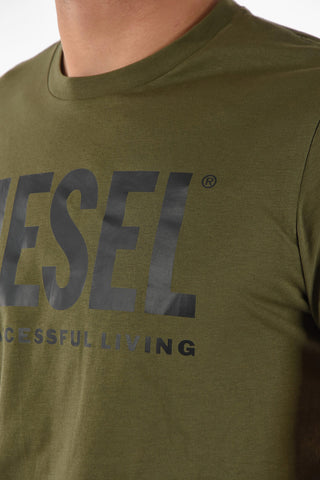 T-Shirt Slim Fit T-DIEGO con Logo Frontale
