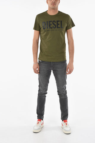 T-Shirt Slim Fit T-DIEGO con Logo Frontale
