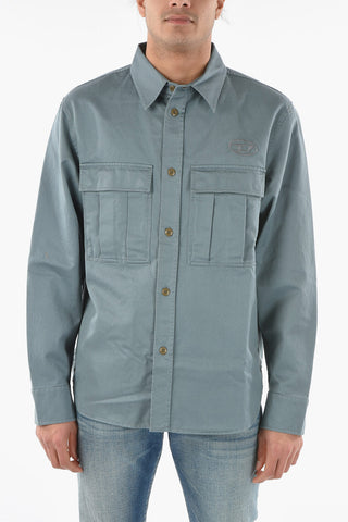 Cotton S-ROOW Overshirt with Back Pocket
