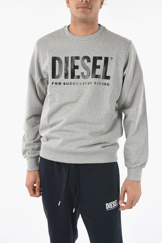 Brushed Cotton S-GIR-DIVISION-LOGO Crew-Neck Sweatshirt