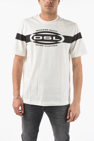 Crew-Neck T-JUST-HS1 T-Shirt with Contrasting Print