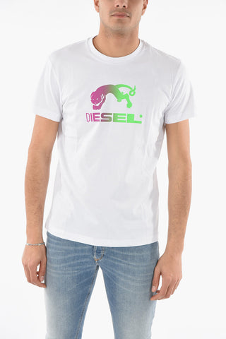 cotton T-DIEGOS-E30 t-shirt with shaded print