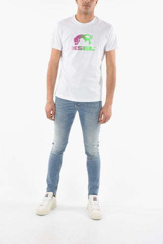 cotton T-DIEGOS-E30 t-shirt with shaded print
