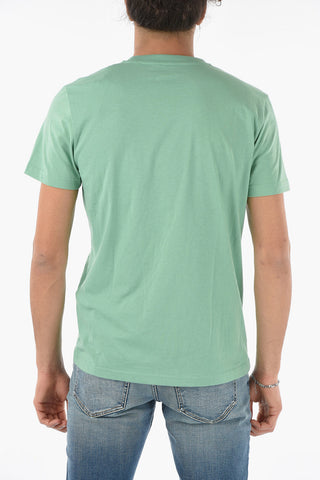 T-Shirt T-DIEGOR-C5 a Tinta Unita con Logo Stampato