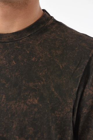 T-Shirt Girocollo T-JUST-SLITS-B65 Effetto Acid Wash