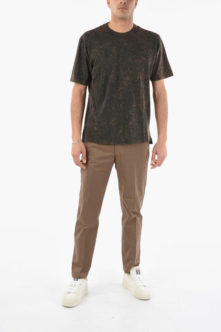 T-Shirt Girocollo T-JUST-SLITS-B65 Effetto Acid Wash