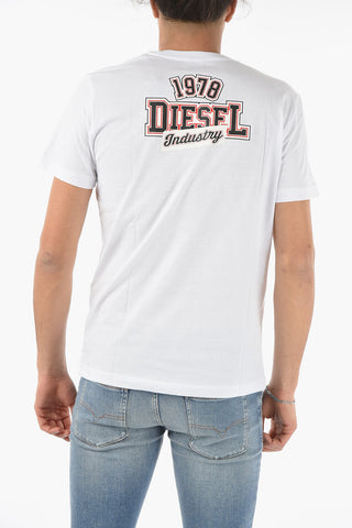 T-shirt Girocollo T-DIEGOS-K27 in Cotone con Stampa sul Retro