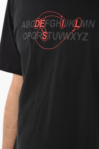 Crew-Neck T-JUST-B76 T-Shirt with Logo-Print