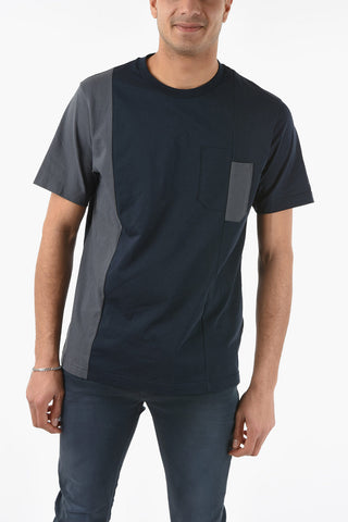 Two-Tone T-RISEN-B1 T-shirt with Breast Pocket
