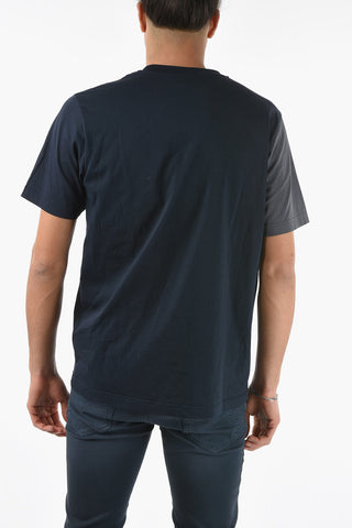 Two-Tone T-RISEN-B1 T-shirt with Breast Pocket