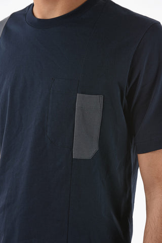 Two-Tone T-RISEN-B1 T-shirt with Breast Pocket