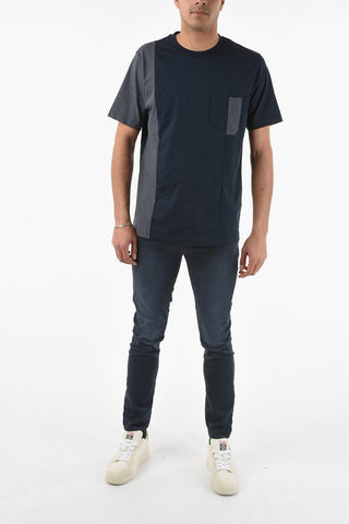Two-Tone T-RISEN-B1 T-shirt with Breast Pocket
