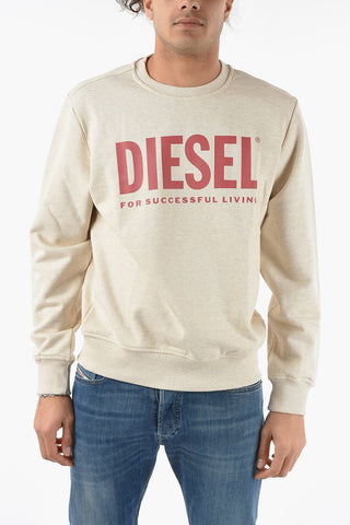 Cotton Contrasting Logo S-GIRK Crew-Neck Sweatshirt