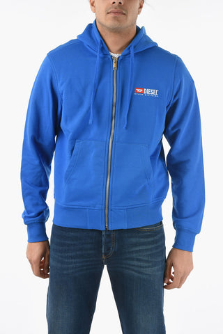 RED TAG Embroidered Embossed Logo S-GINN-DIV Hoodie With Zip Closure