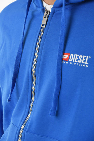 RED TAG Embroidered Embossed Logo S-GINN-DIV Hoodie With Zip Closure