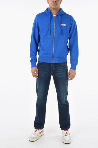 RED TAG Embroidered Embossed Logo S-GINN-DIV Hoodie With Zip Closure