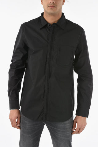 Camicia Casual S-OLSEN in Popeline di Cotone con Abbottonatura Nascosta