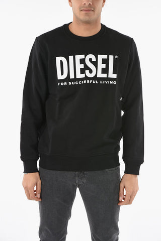 Cotton Contrasting Logo S-GIRK Crew-Neck Sweatshirt