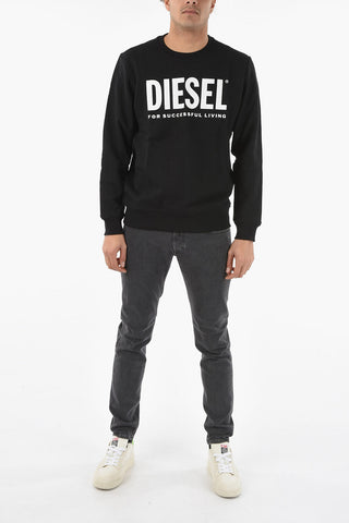 Cotton Contrasting Logo S-GIRK Crew-Neck Sweatshirt