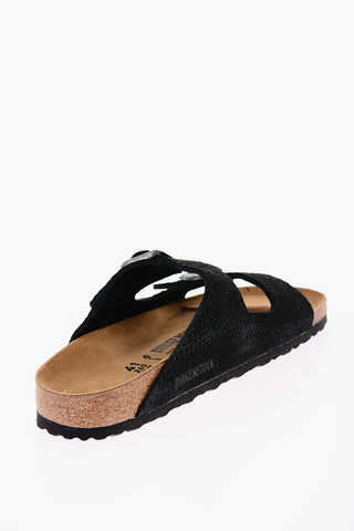 Textured Leather AR ZONA BS Sandals with Double Buckle