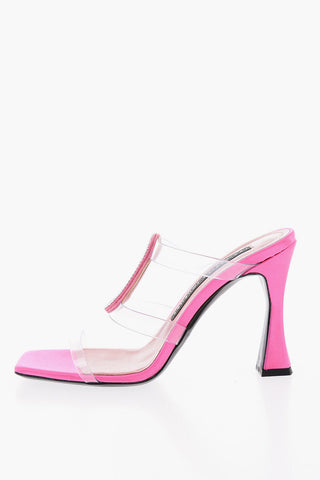 Pvc and Satin HOYA Mules with Decorative Rhinestone Detail 10,5cm