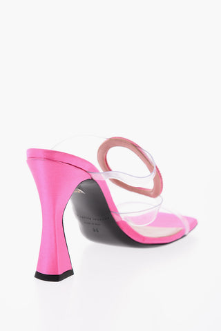 Pvc and Satin HOYA Mules with Decorative Rhinestone Detail 10,5cm